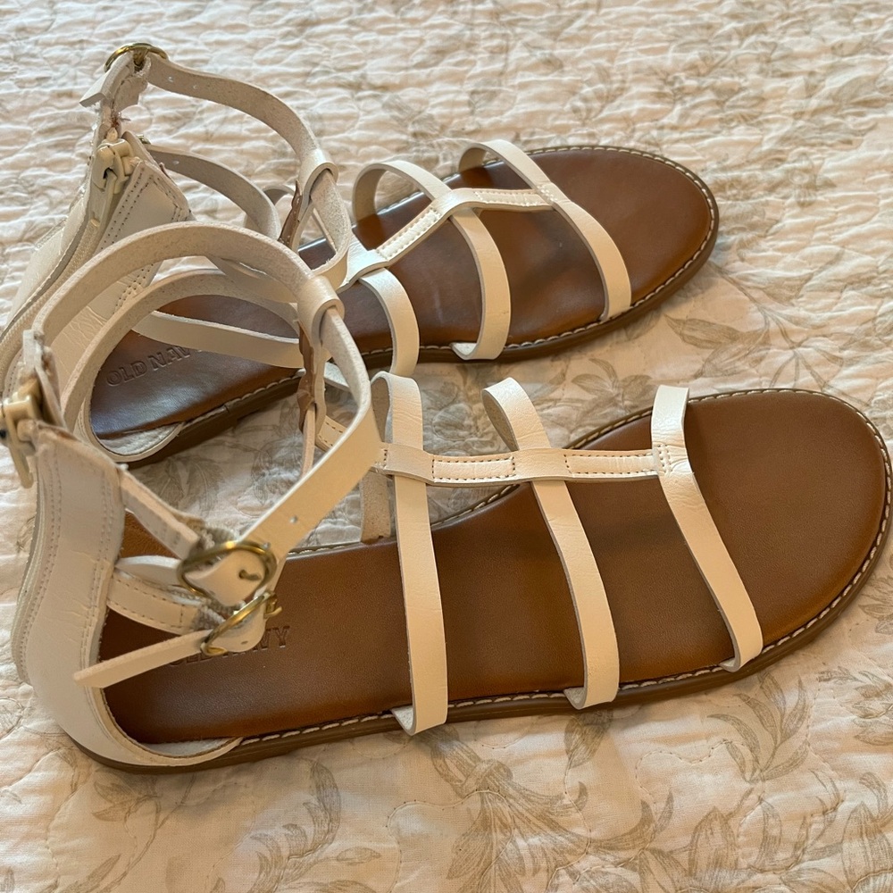 Old Navy Cream Gladiator Sandals